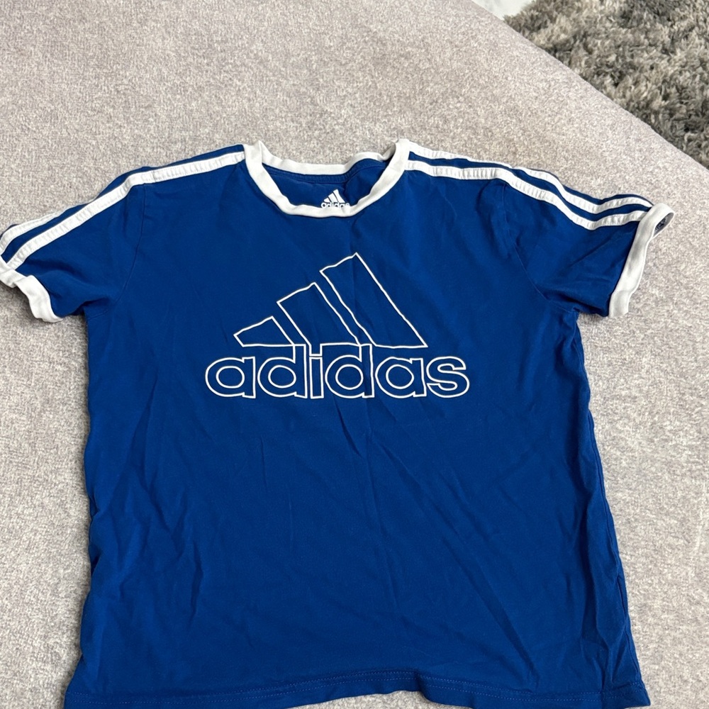 Adidas Kids Royal Blue Tee with White Accents